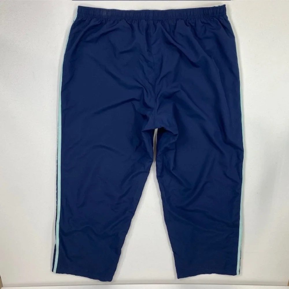 Adidas Men's Track Pants Athletic Training 3 Stripe Ankle Zip Navy Blue XL/TG‎